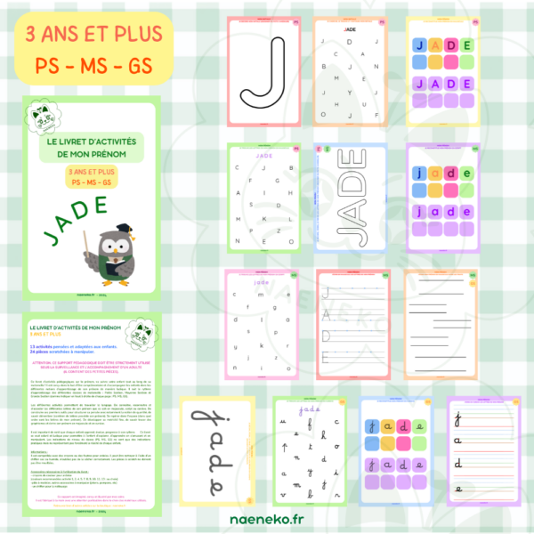 Livret d'Activités Personnalisable : "Mon Prénom" – Image 3