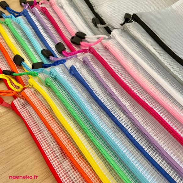 Pochette transparente zippée : A4 ou A5