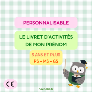Livret d'Activités Personnalisable : "Mon Prénom"