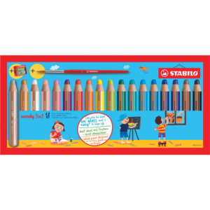 Crayons STABILO - 18 woody 3in1 + 1 taille crayon + 1 pinceau