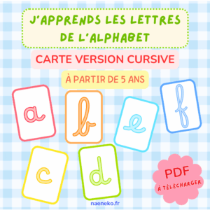 PDF - Cartes Lettres Cursives 🔠