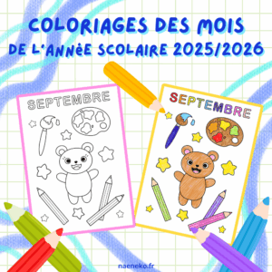 PDF - Coloriages Des Mois Année Scolaire 2025/2026