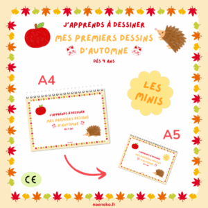 Format "Mini" A5 - Mes Premiers Dessins d’Automne 🍂🍎🦔