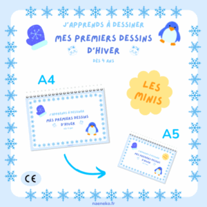 Format "Mini" A5 - Mes Premiers Dessins d’Hiver ❄️☃️