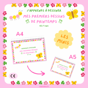Format "Mini" A5 - Mes Premiers Dessins de Printemps 🌷🐝