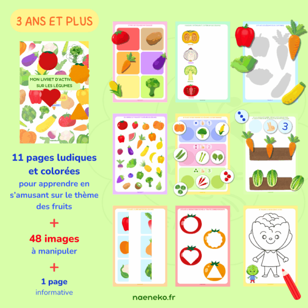 Livret d'Activités "Légumes" : 3 ans et plus 🥦🥕🍅 – Image 2