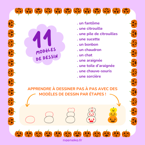 11 Cartes - Dessins GuidĂ©s Halloween đŠđ â Image 2