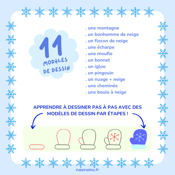 11 Cartes - Dessins Guidés Hiver ❄️☃️ – Image 2