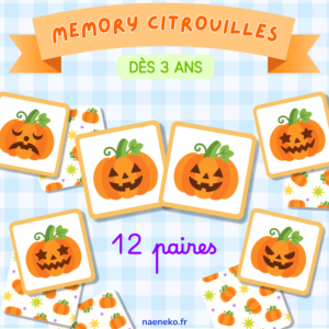 🎃 Memory Citrouilles 🎃 - Jeu de mémoire Halloween