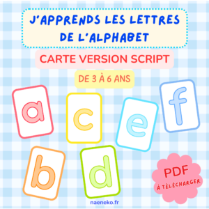 PDF - Cartes Lettres Script 🔠